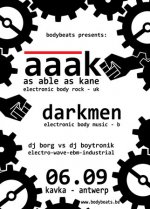 NEWS AAAK & Darkmen on first BodyBeats Redux Night on 06.09 @ Kavka - Antwerp NEWS AAAK & Darkmen on first BodyBeats Redux Night on 06.09 @ Kavka - Antwerp