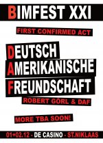 NEWS FIRST BIMFEST 2023 ARTIST CONFIRMED! DEUTSCH AMERIKANISCHE FREUNDSCHAFT!