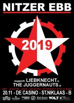 NEWS NITZER EBB + LIEBKNECHT + THE JUGGERNAUTS + 20.11 @ De Casino - St-Niklaas - B NEWS NITZER EBB + LIEBKNECHT + THE JUGGERNAUTS + 20.11 @ De Casino - St-Niklaas - B